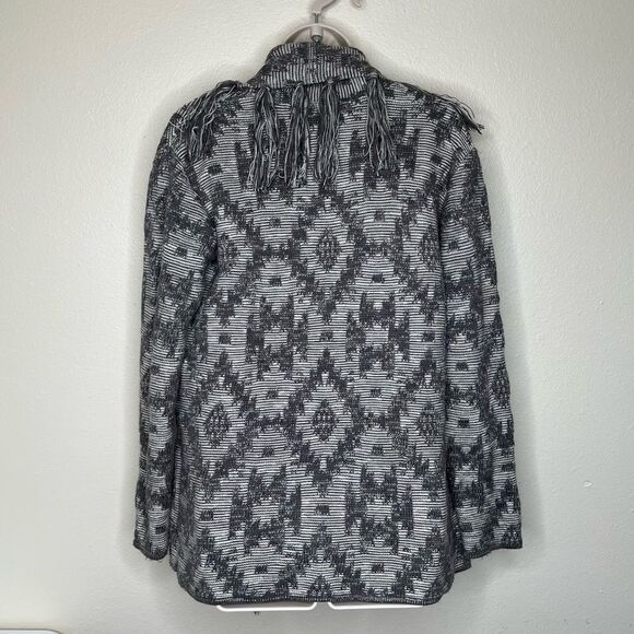 Shyanne Fringe Tassel Open Front Cardigan Sweater Coat Coatigan Women Medium - Picture 6 of 12